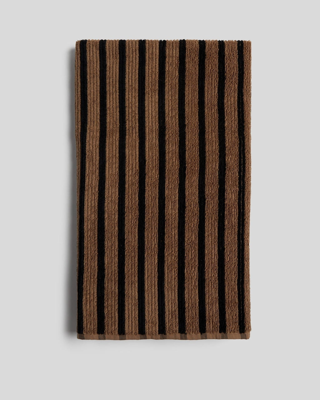Organic Resort Stripe Towels (Camel with Soft Black)