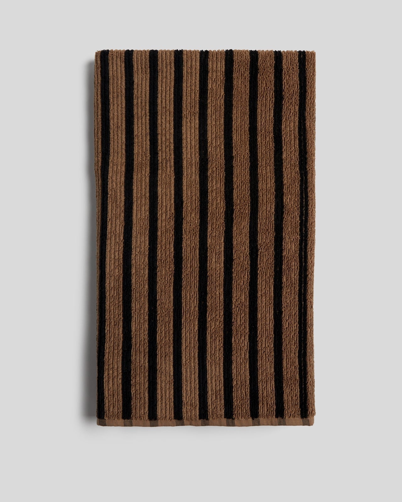 Organic Resort Stripe Towels (Camel with Soft Black)