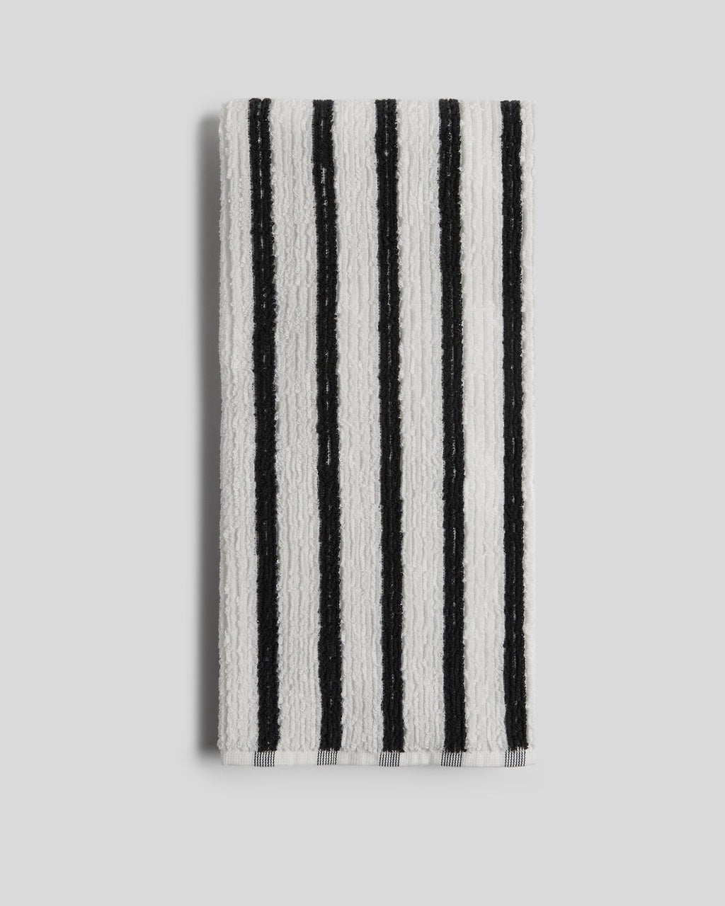 Organic Resort Stripe Towels - FINAL SALE (Plaster with Soft Black)