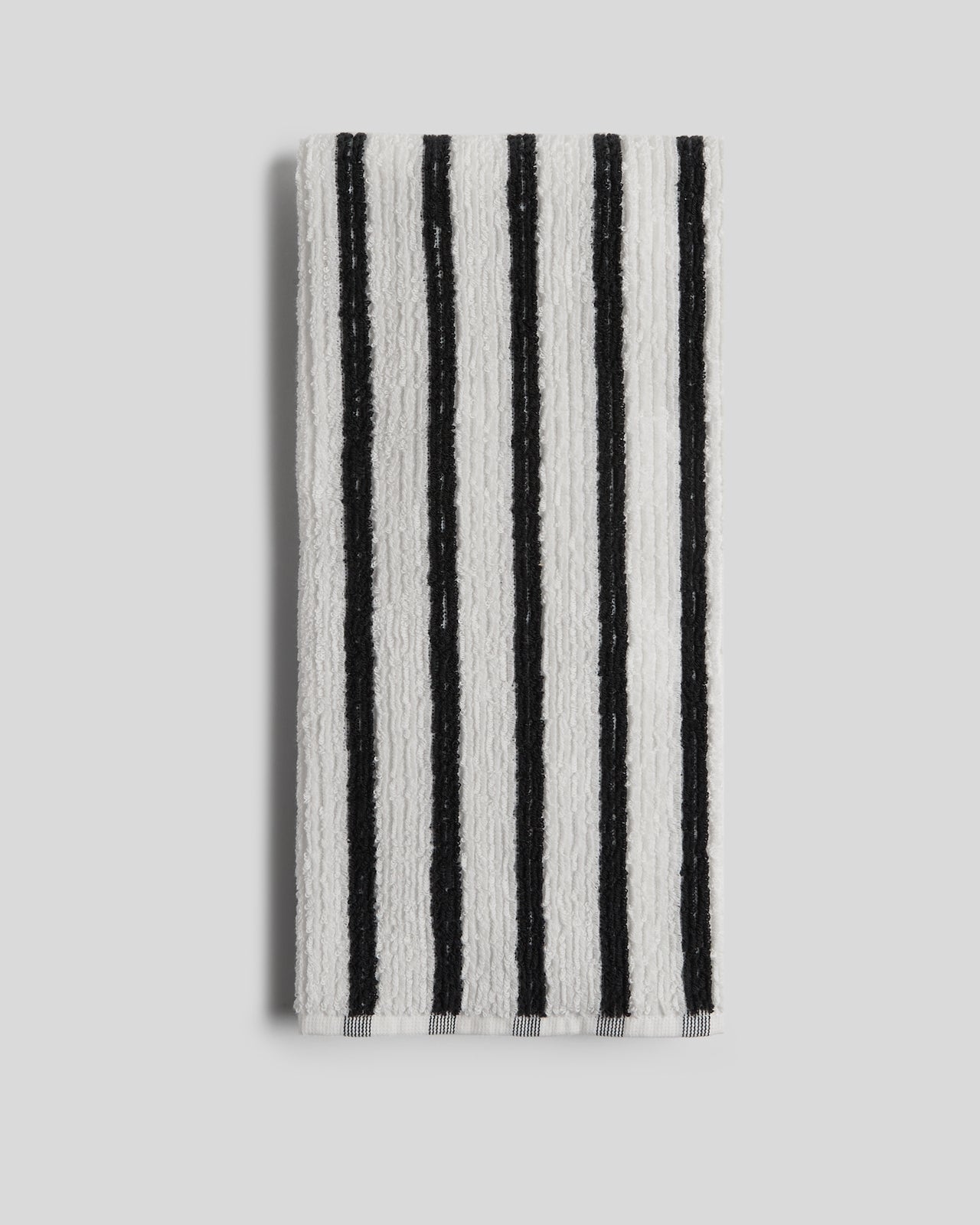 Organic Resort Stripe Towels - FINAL SALE (Plaster with Soft Black)