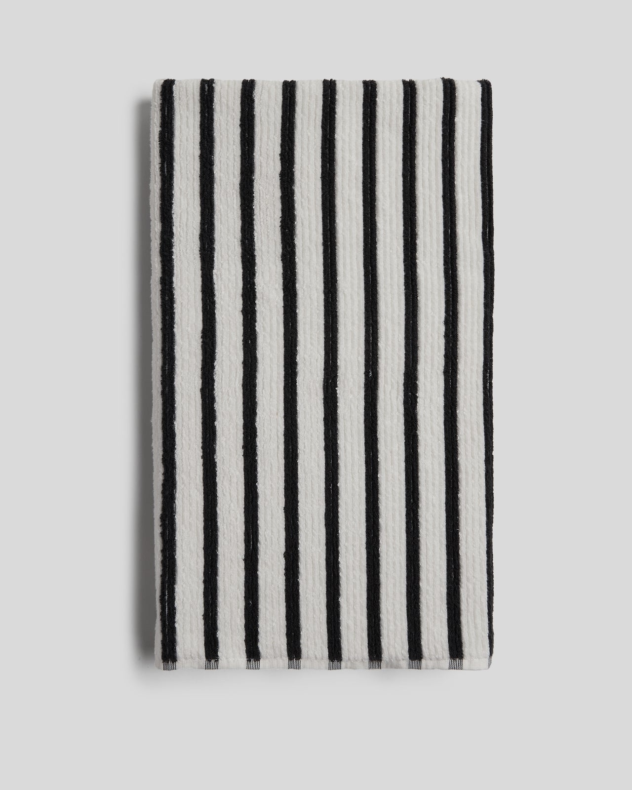 Organic Resort Stripe Towels - FINAL SALE (Plaster with Soft Black)
