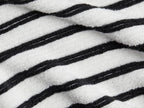 Organic Resort Stripe Towels - FINAL SALE (Plaster with Soft Black)