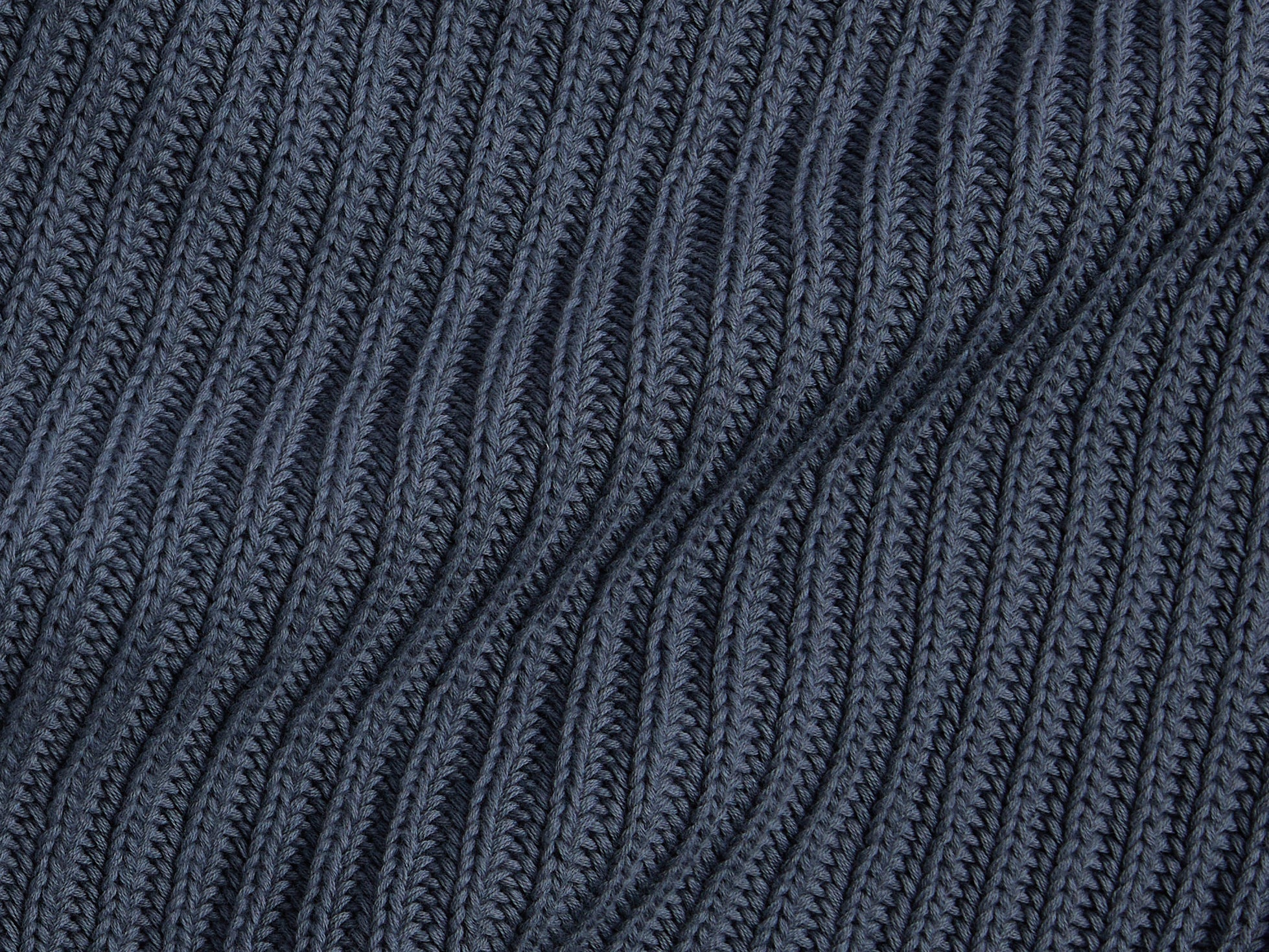 Organic Rib Knit Throw (Dusk)
