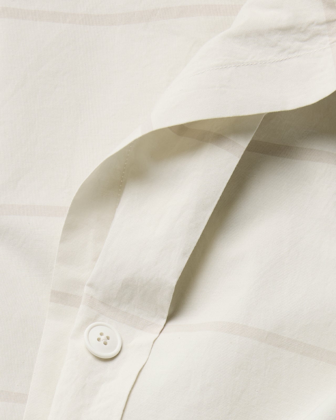 Percale Duvet Cover (Bone Stripe)