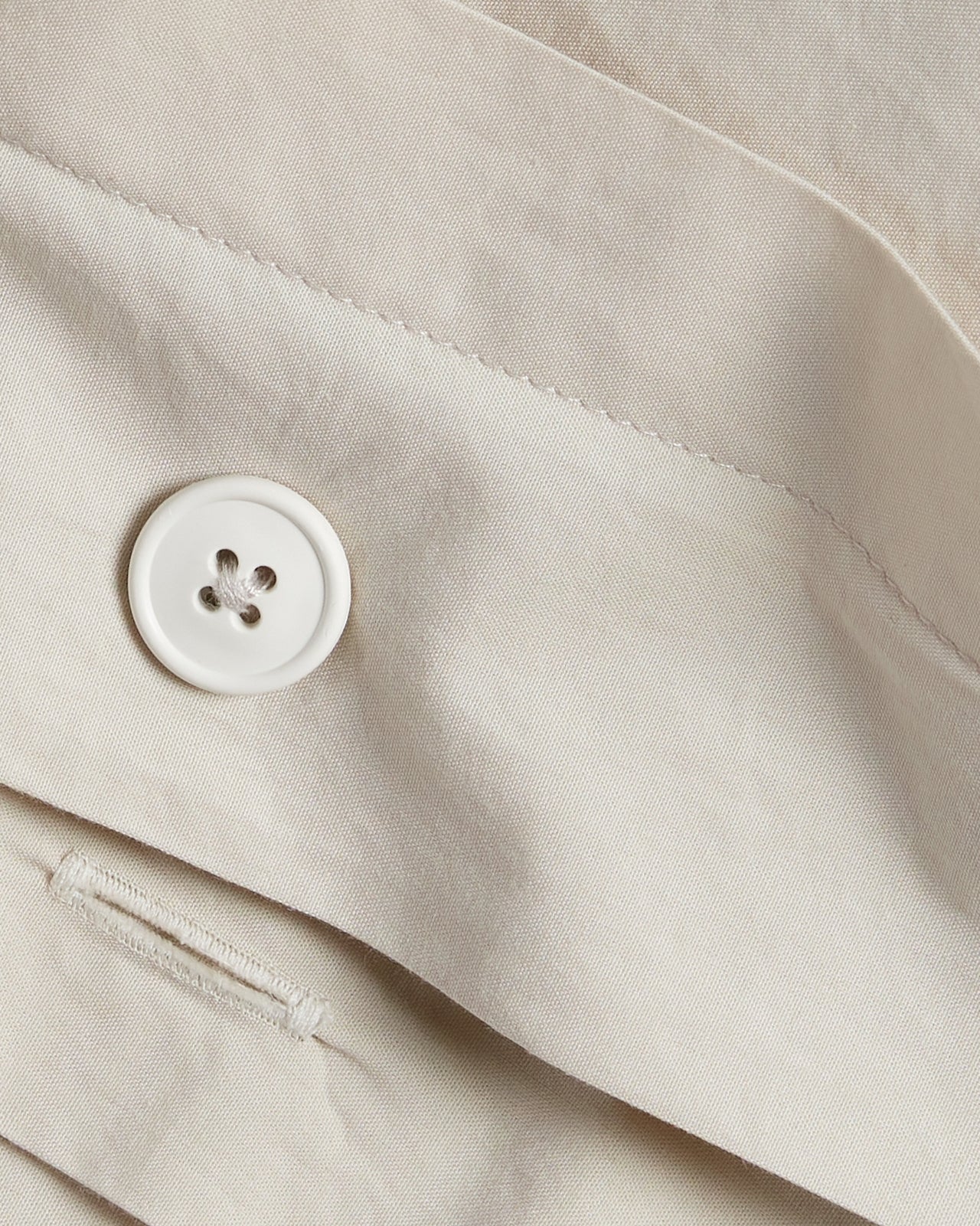 Percale Duvet Cover (Bone)