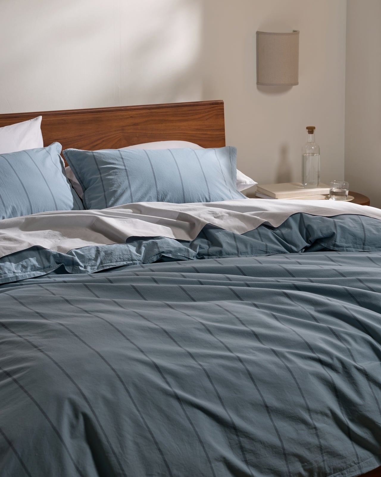 Percale Duvet Cover (Dusk Stripe)