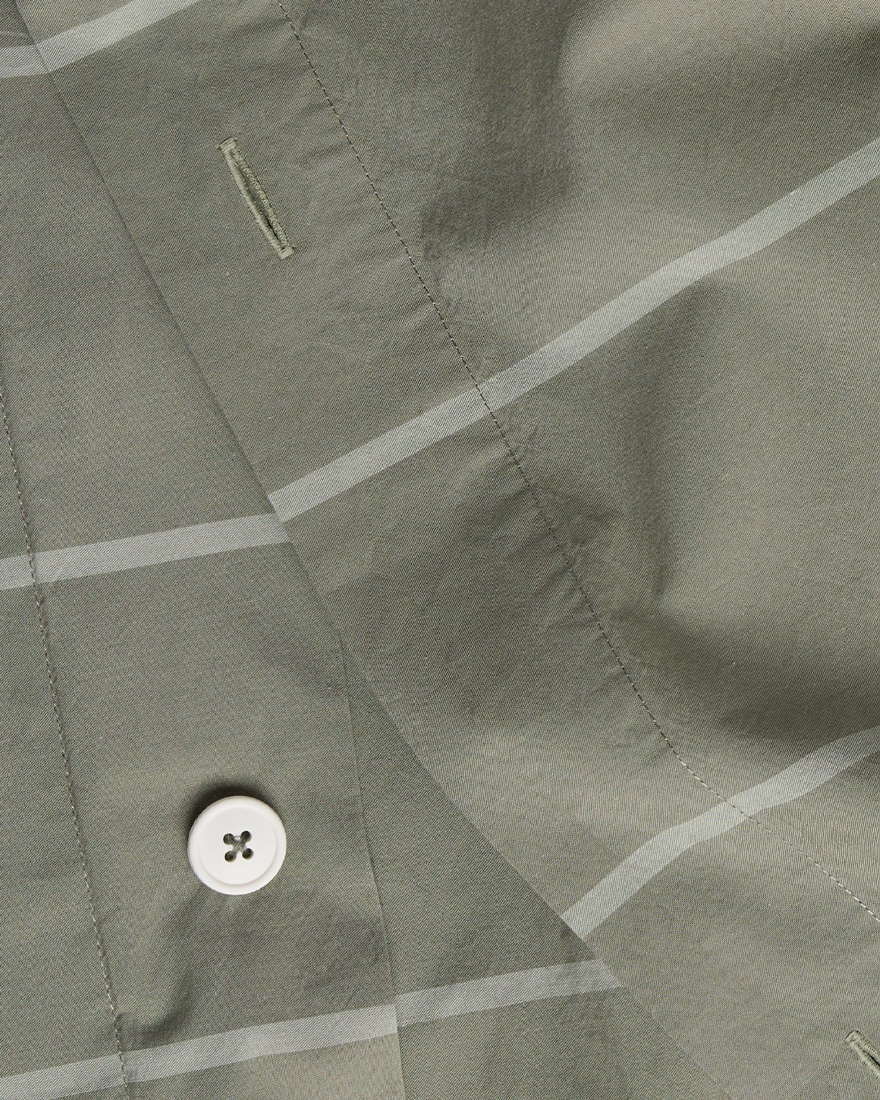 Percale Duvet Cover (Moss Stripe)