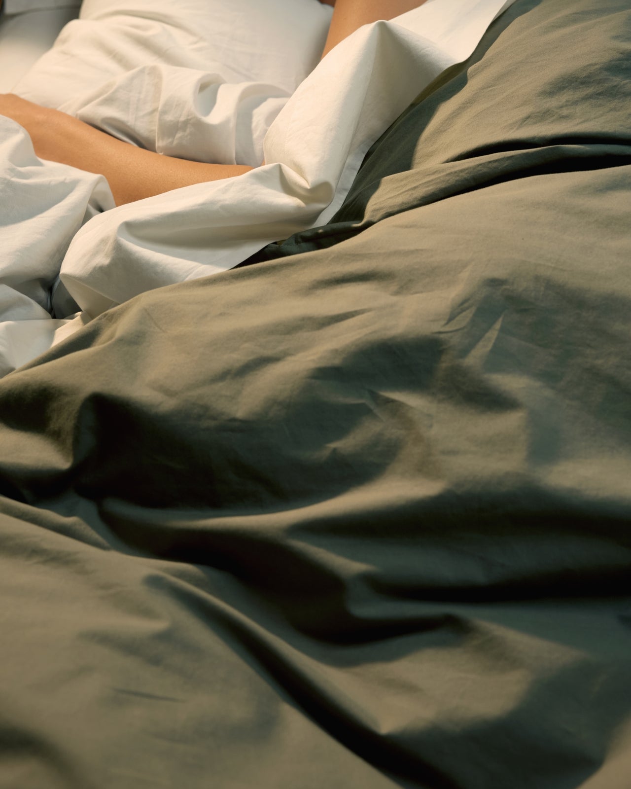 Percale Duvet Cover (Moss)