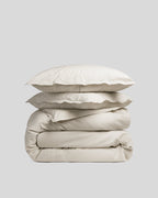 Percale Duvet Cover Set - Bone K/CK