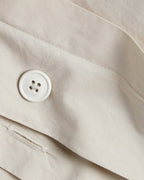 Percale Duvet Cover Set - Bone K/CK