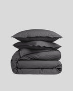 Percale Duvet Cover Set - Slate K/CK