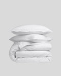 Percale Duvet Cover Set - White K/CK