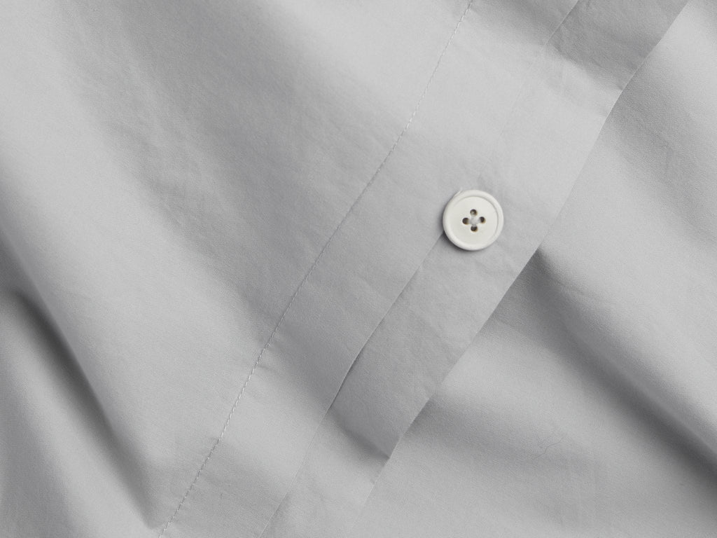 Percale Duvet Cover - FINAL SALE (Light Grey)