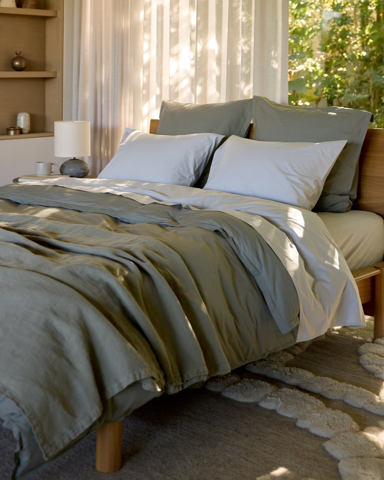 Percale Euro Sham (Moss)