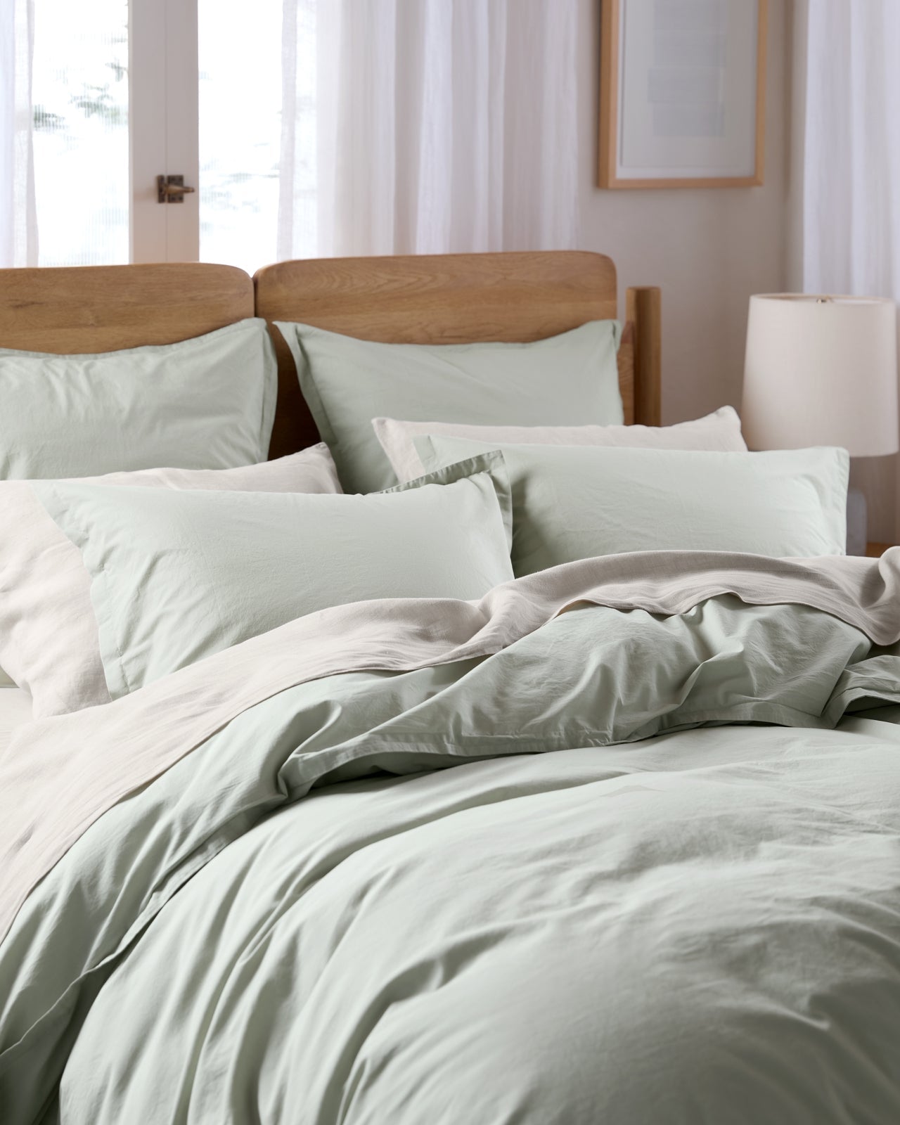 Percale Euro Sham - FINAL SALE (Sage)