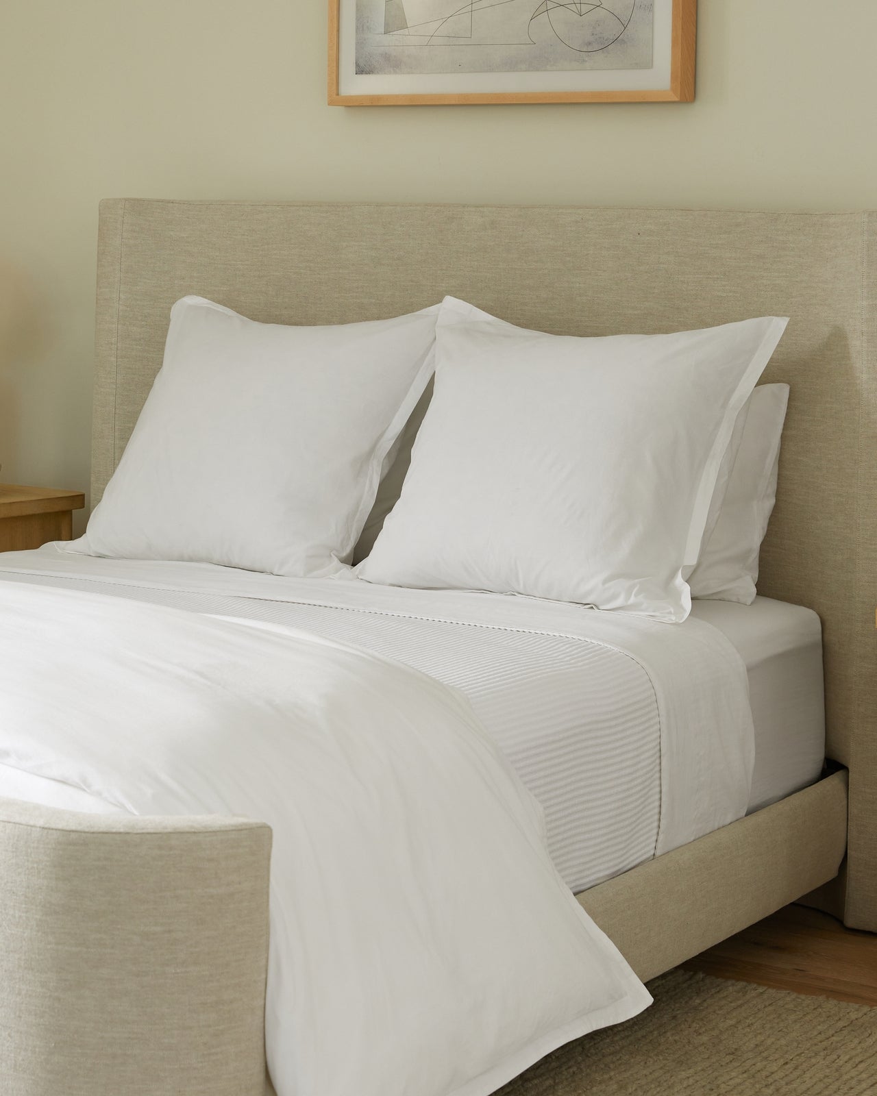 Percale Euro Sham (White)