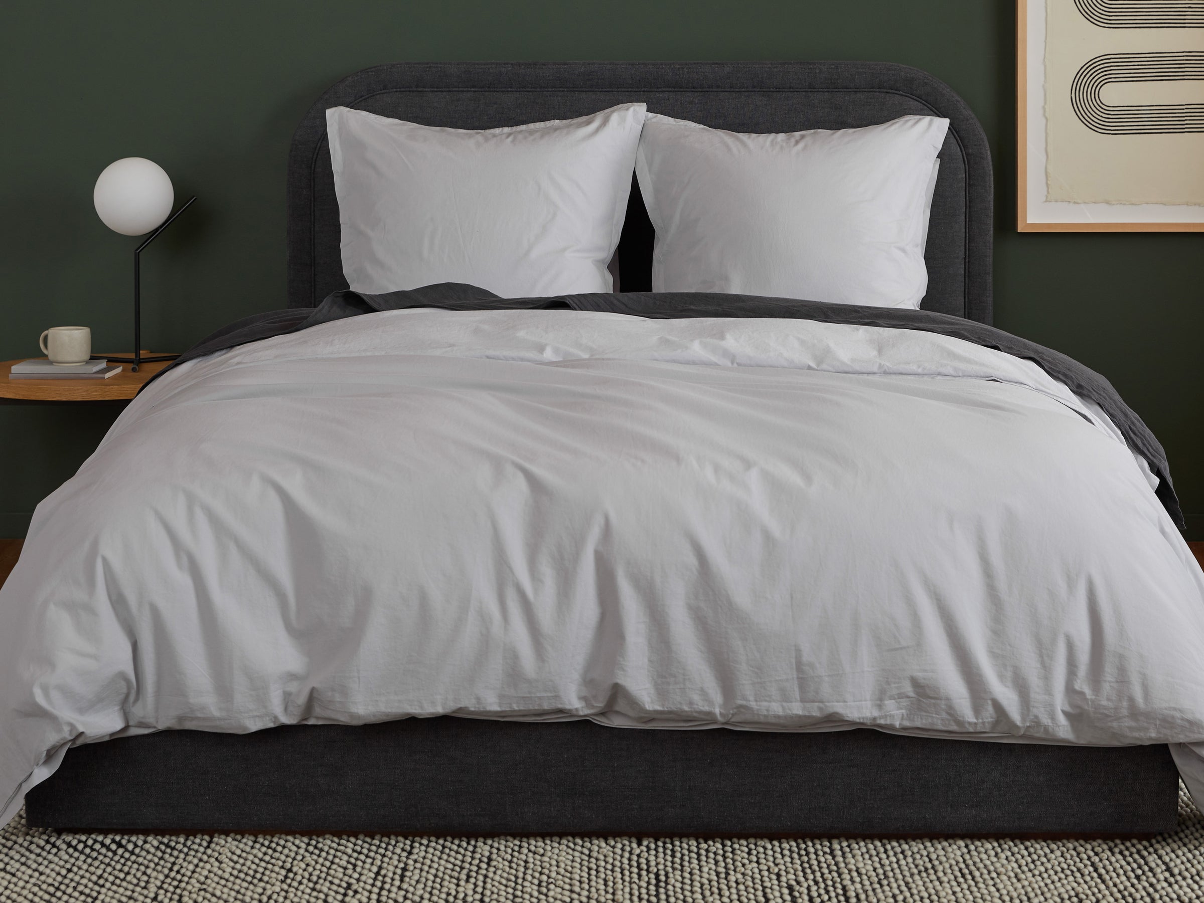 Percale Euro Sham - FINAL SALE (Light Grey)