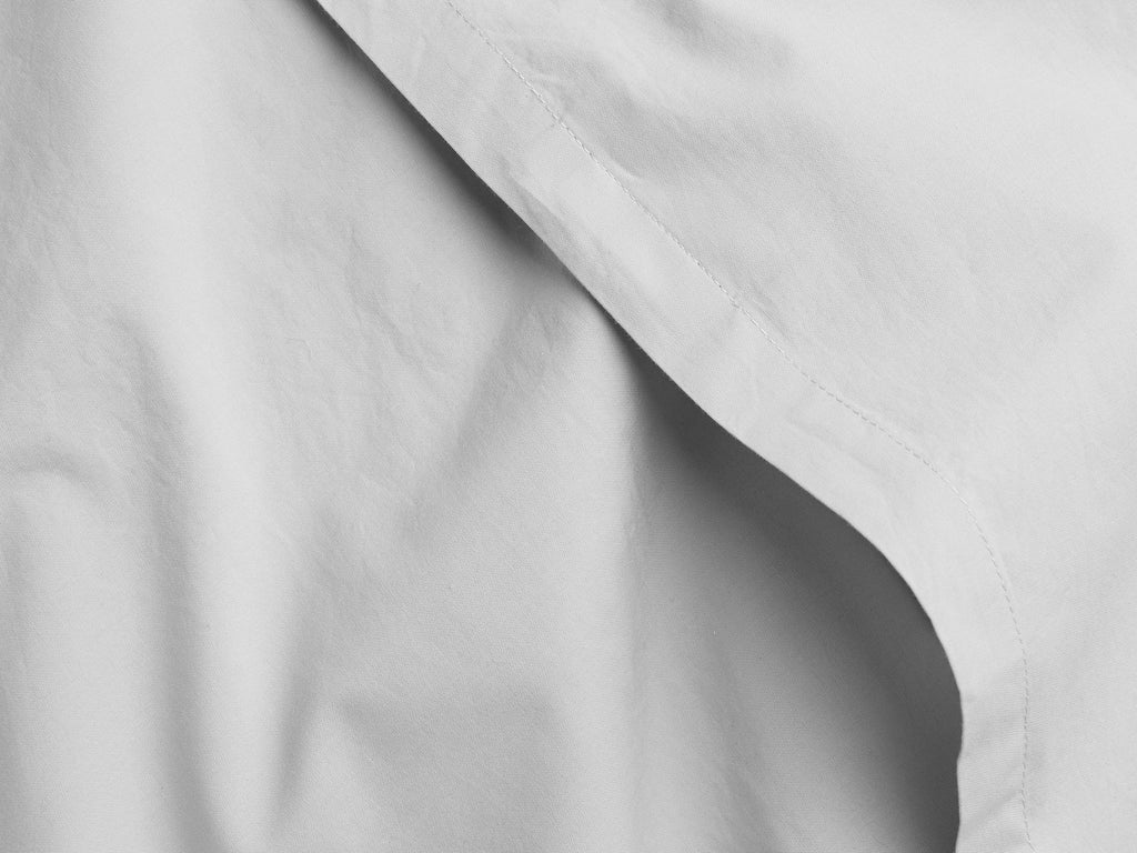 Percale Sham Set - FINAL SALE (Light Grey)