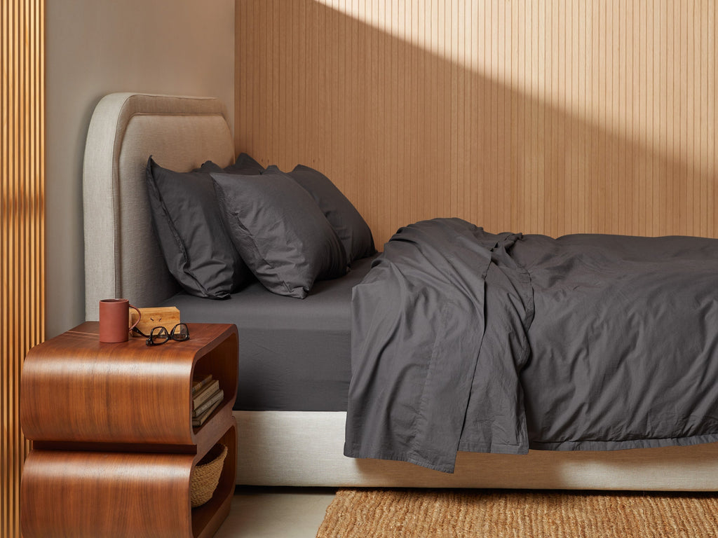 Percale Sham Set - FINAL SALE (Slate)