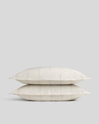 Percale Sham Set (Bone Stripe)