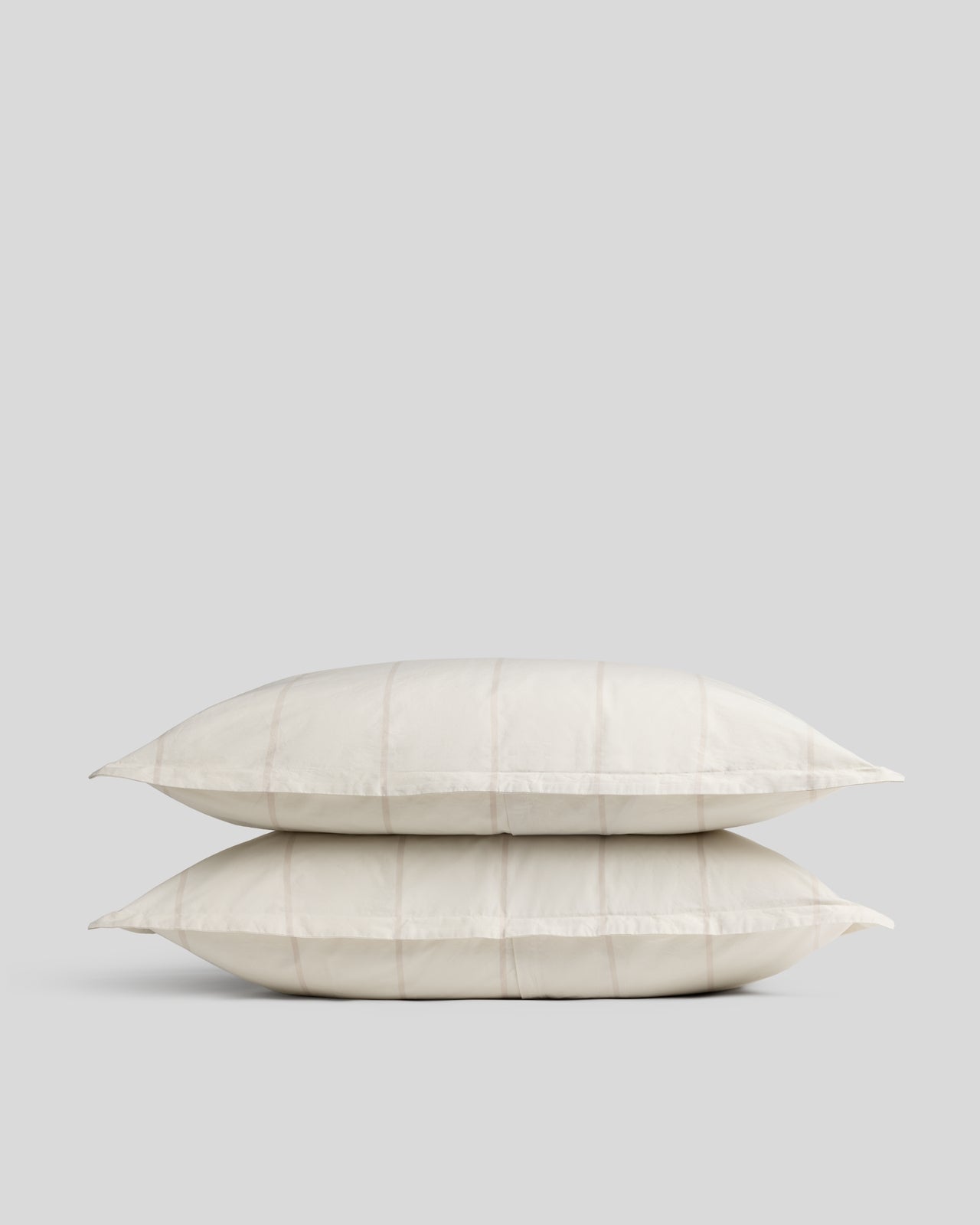 Percale Sham Set (Bone Stripe)