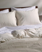 Percale Sham Set (Bone Stripe)