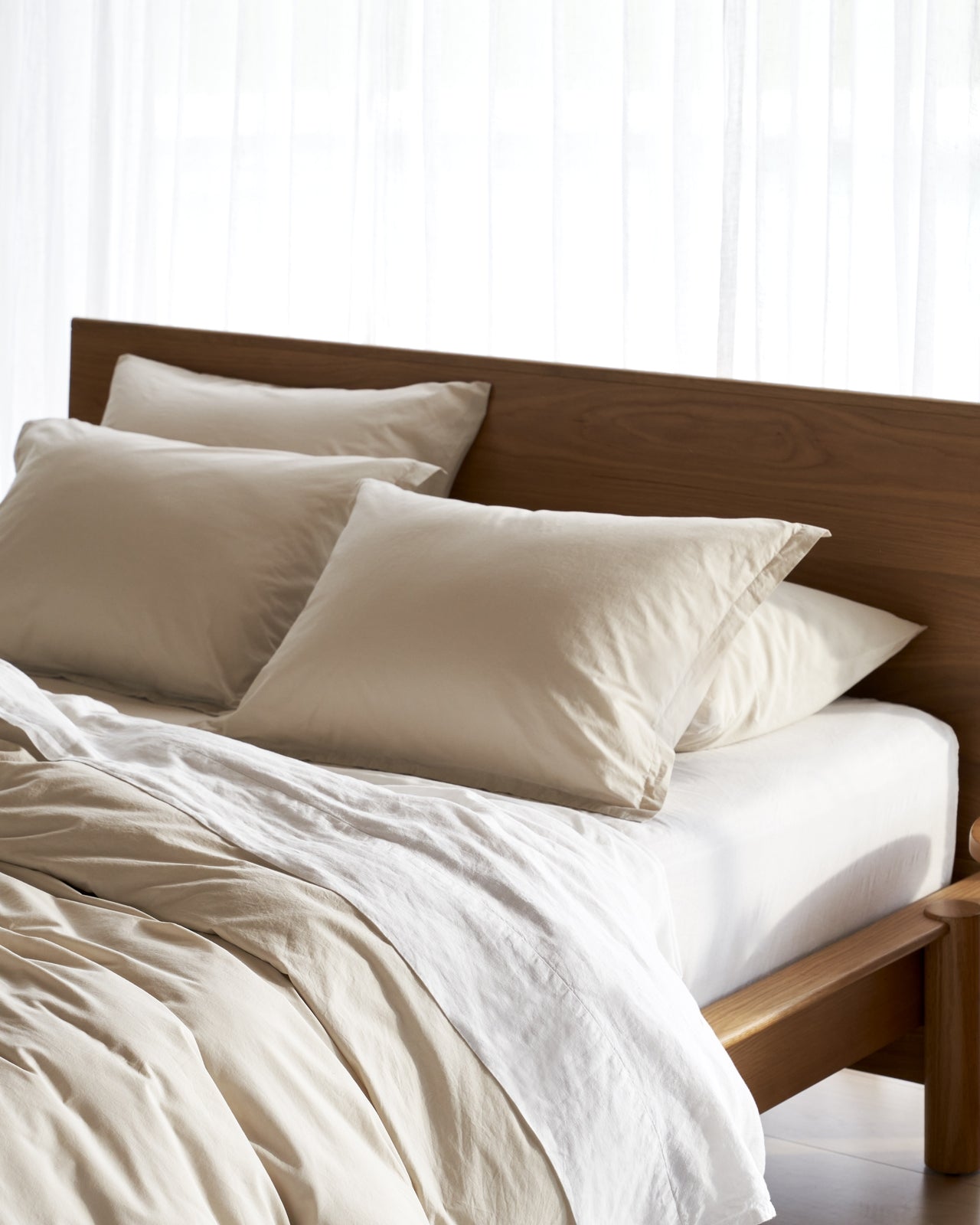 Percale Sham Set (Bone)