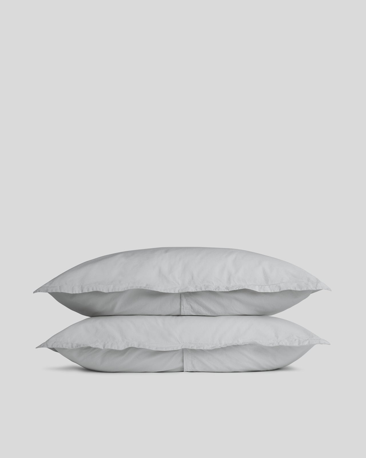Percale Sham Set - FINAL SALE (Light Grey)