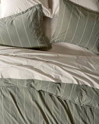 Percale Sham Set (Moss Stripe)
