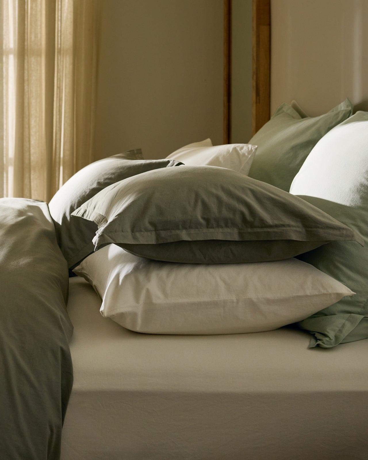 Percale Sham Set (Moss)