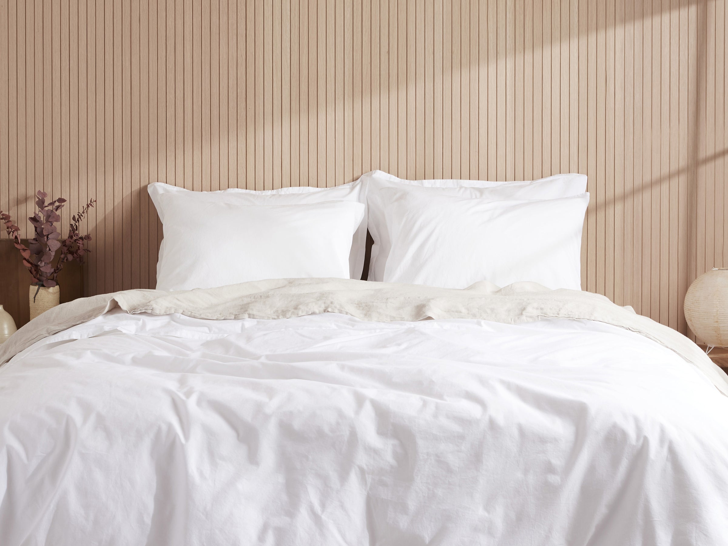 Percale Sham Set (White)