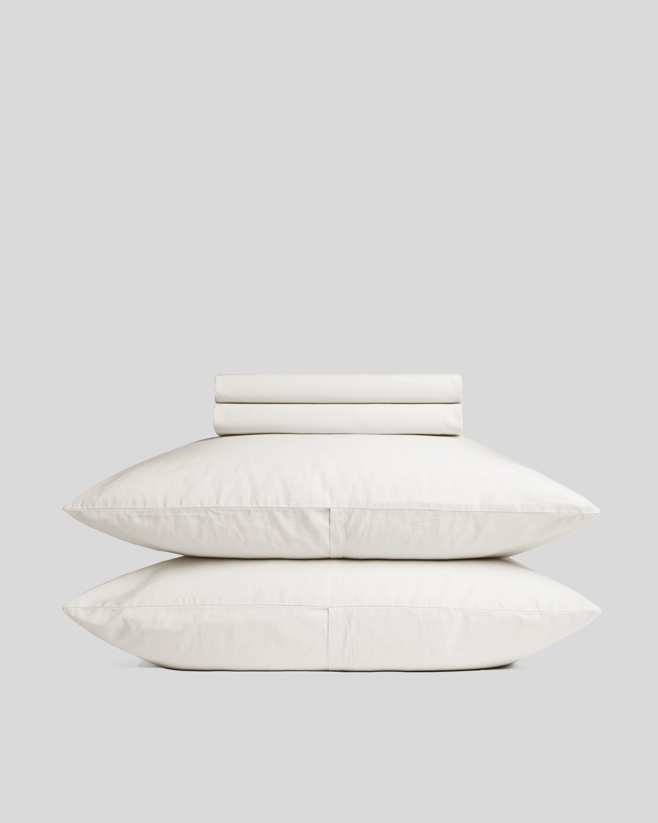 Percale Sheet Set - Cream F/Q
