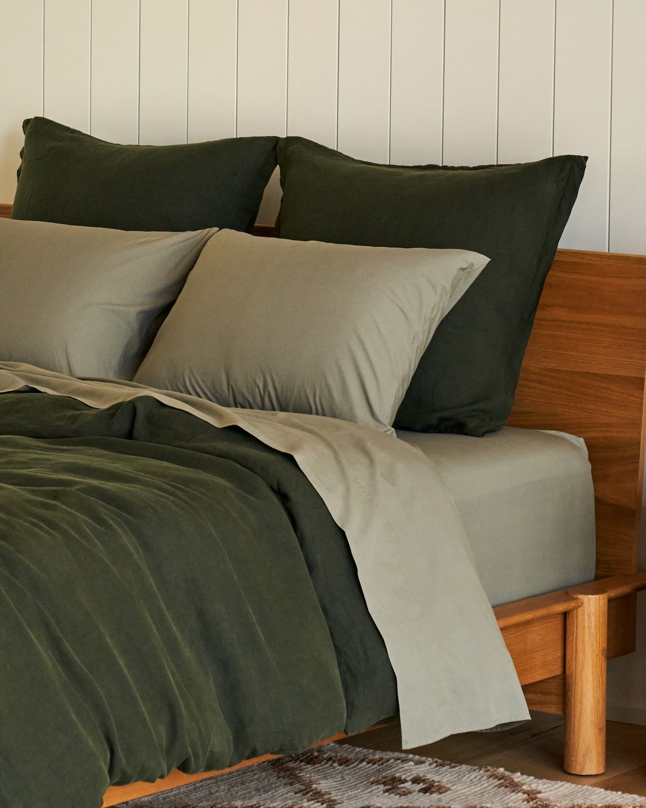 Percale Sheet Set - Moss F/Q