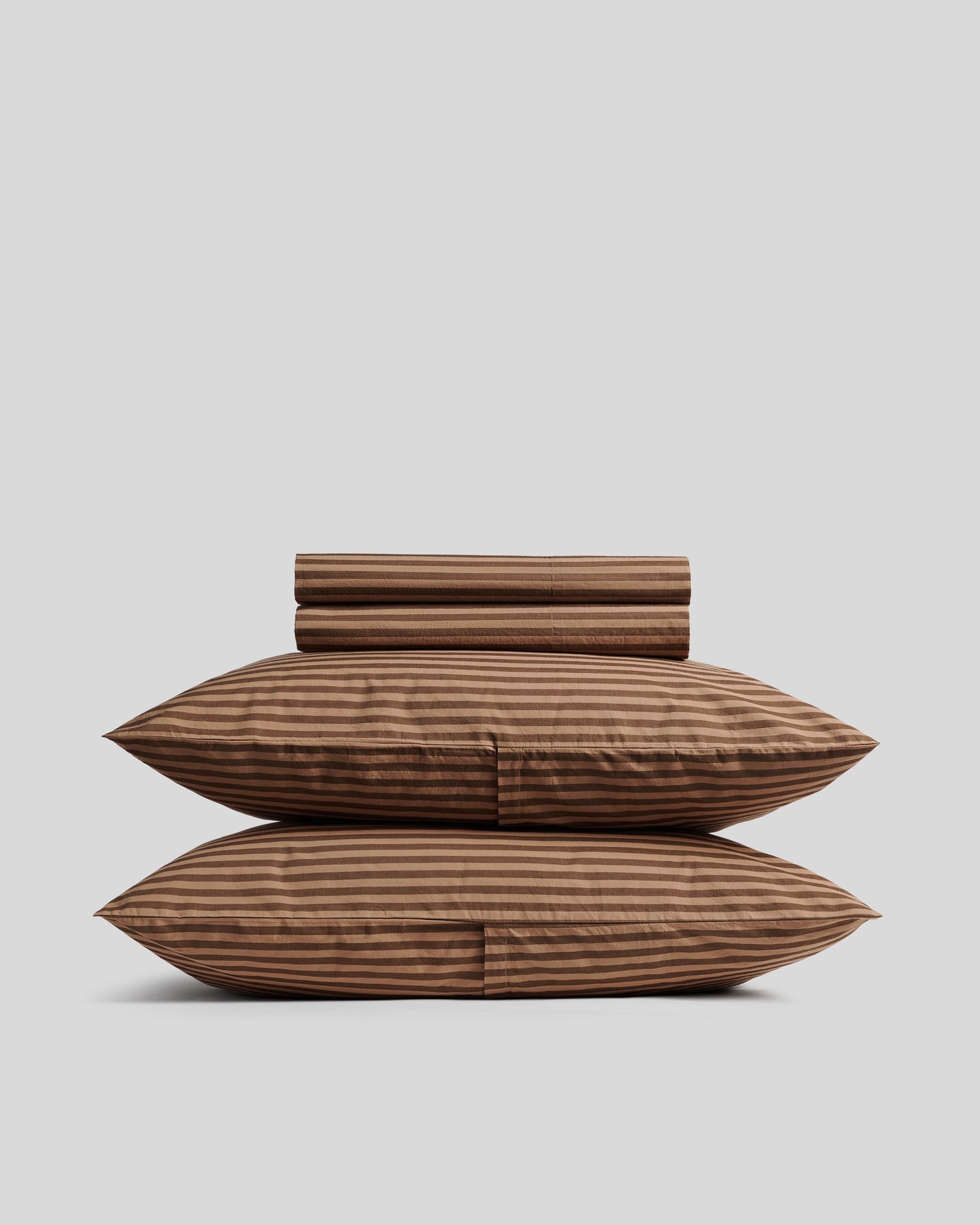 Percale Sheet Set - Adobe Stripe F/Q