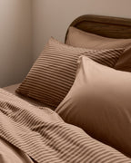 Percale Sheet Set - Adobe Stripe F/Q