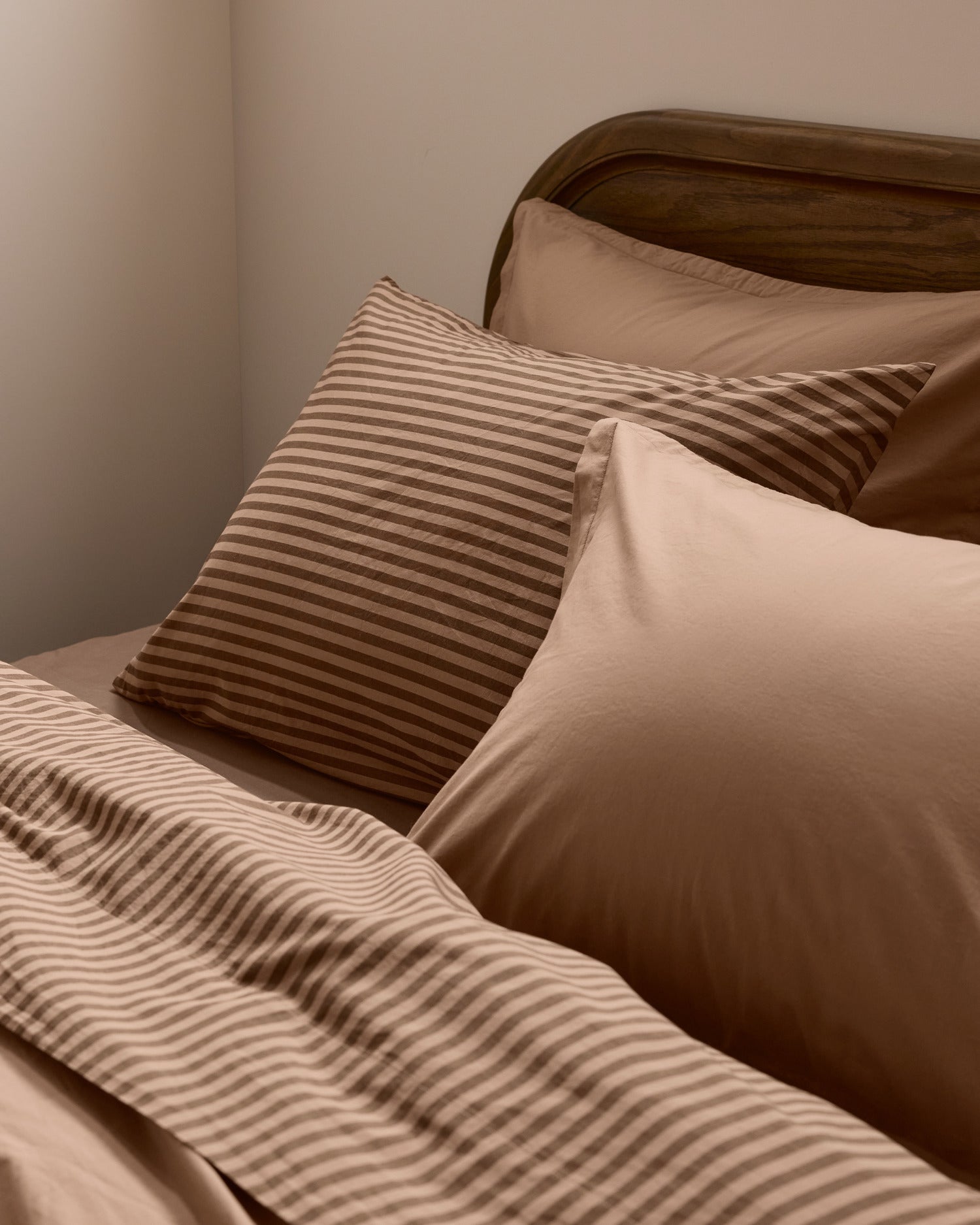 Percale Sheet Set - Adobe Stripe F/Q