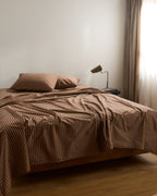 Percale Sheet Set - Adobe Stripe F/Q
