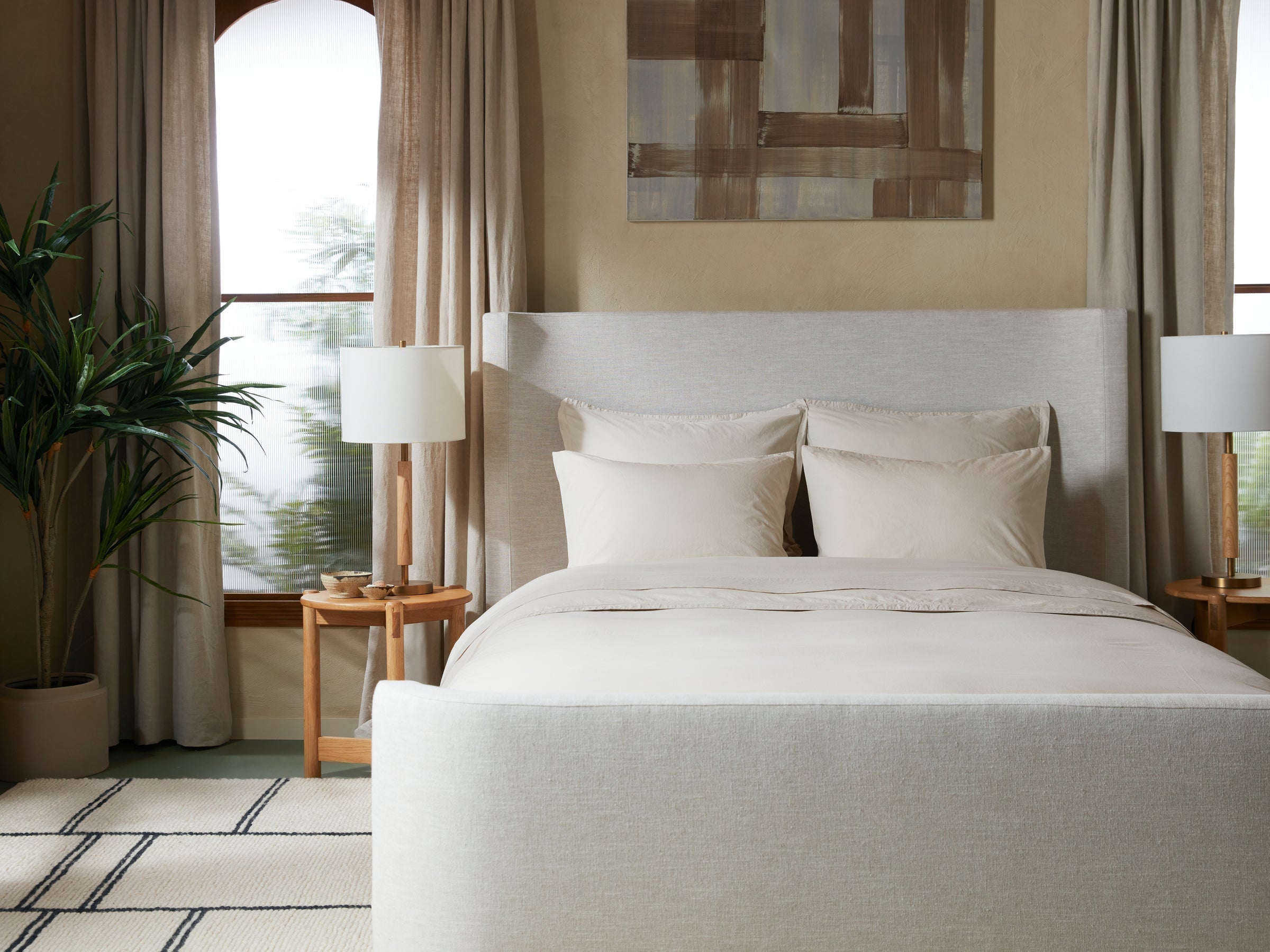 Percale Sham Set (Bone)