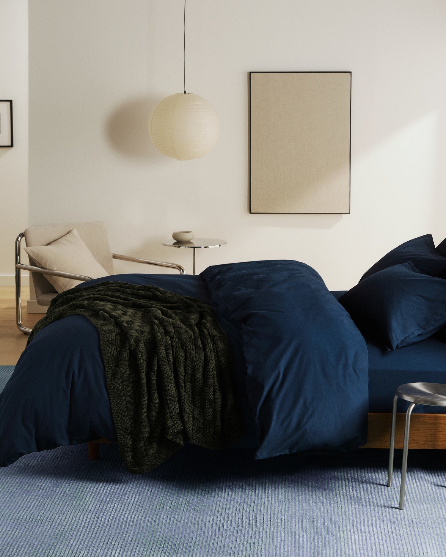 Percale Duvet Cover (Ink)