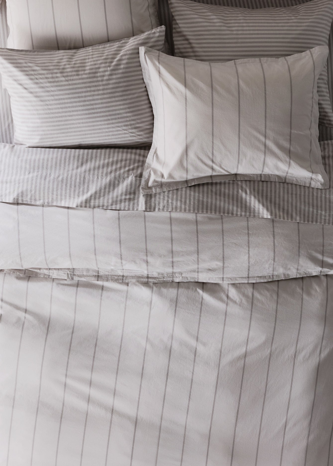 Percale Sheet Set - Pebble Stripe F/Q