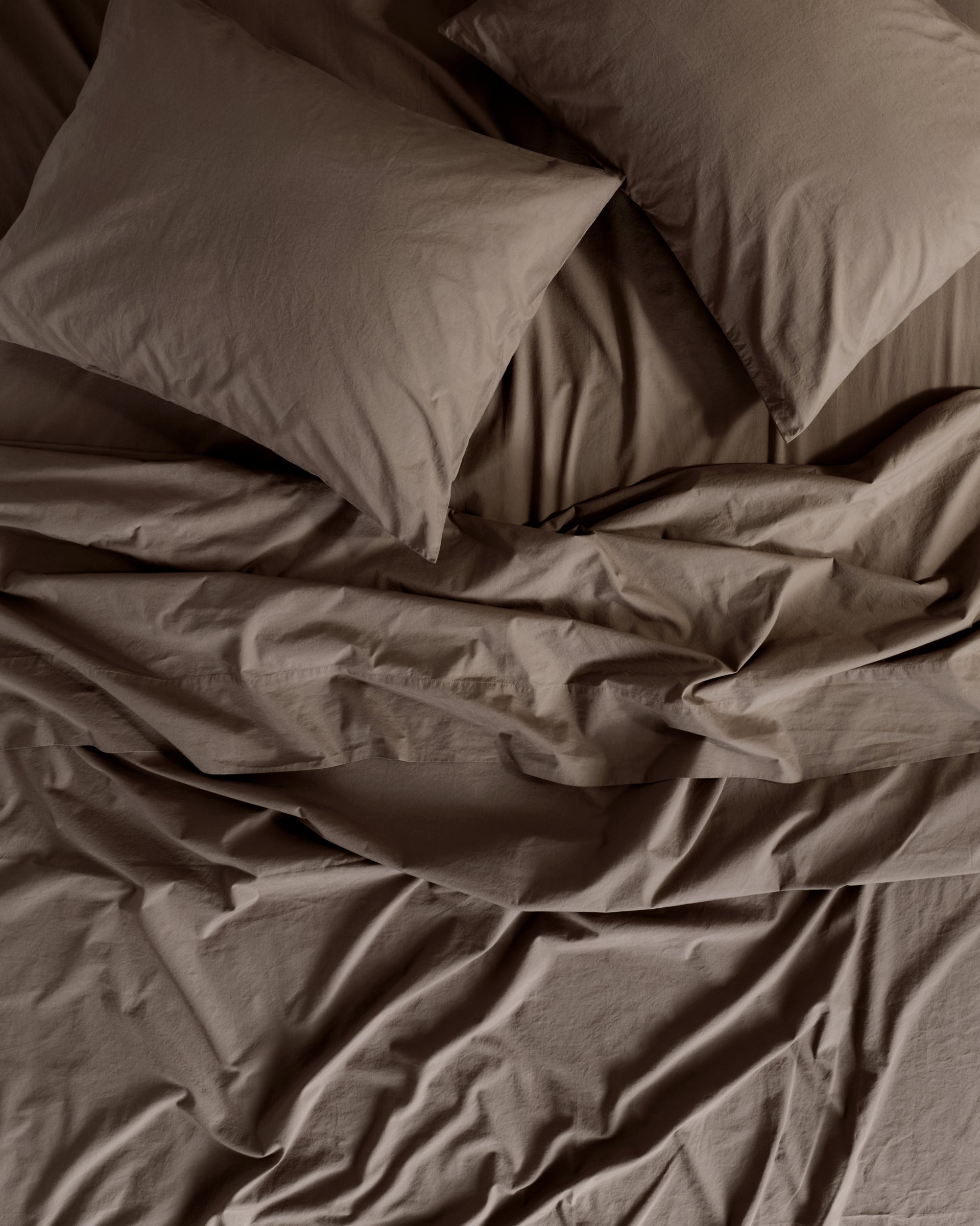 Percale Sheet Set - Warm Grey F/Q