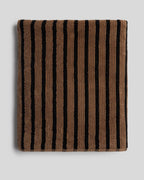 Organic Resort Stripe Towels (Camel with Soft Black)