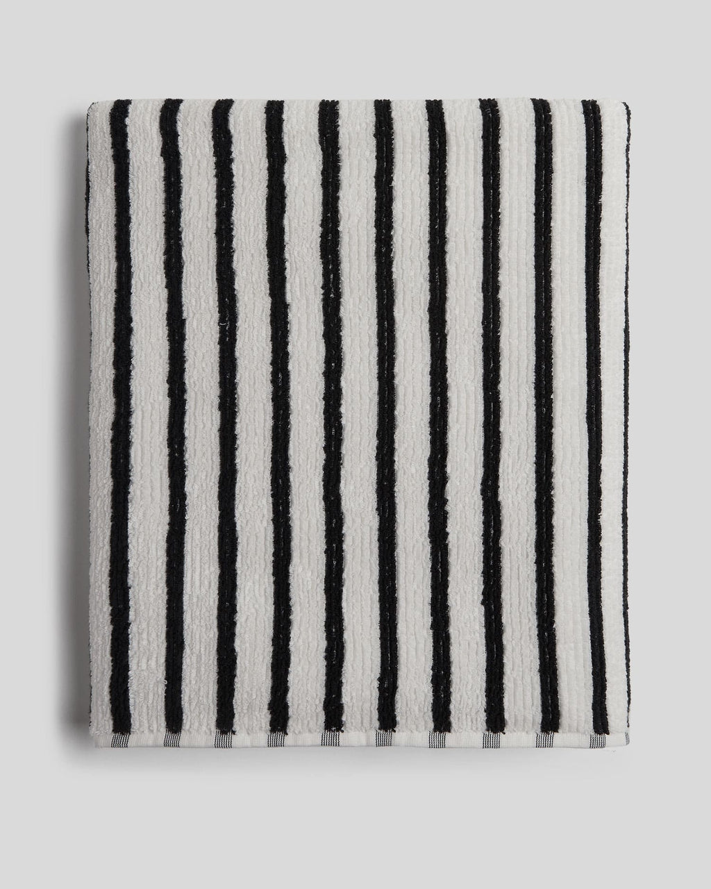 Organic Resort Stripe Towels - FINAL SALE (Plaster with Soft Black)