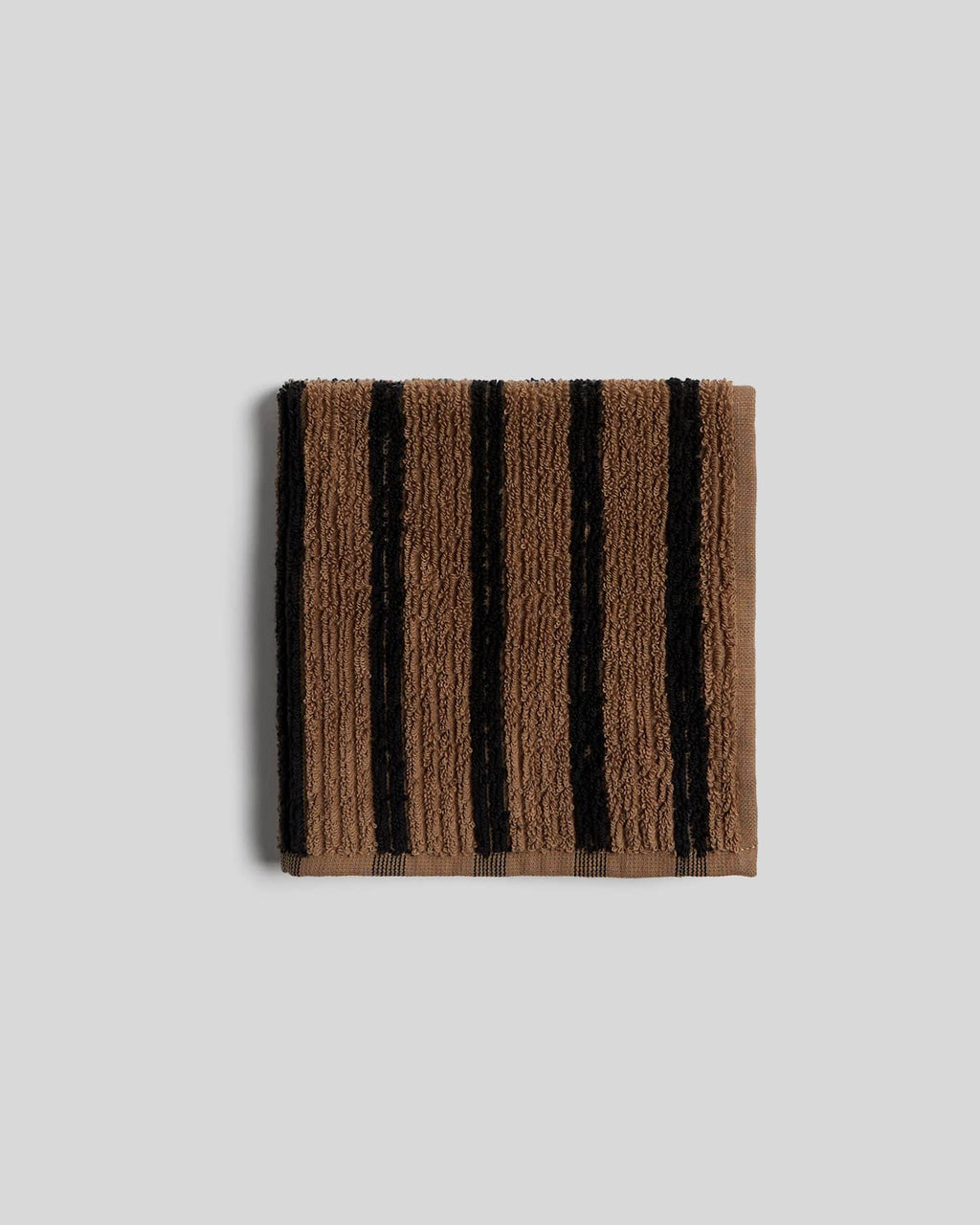 Organic Resort Stripe Towels (Camel with Soft Black)
