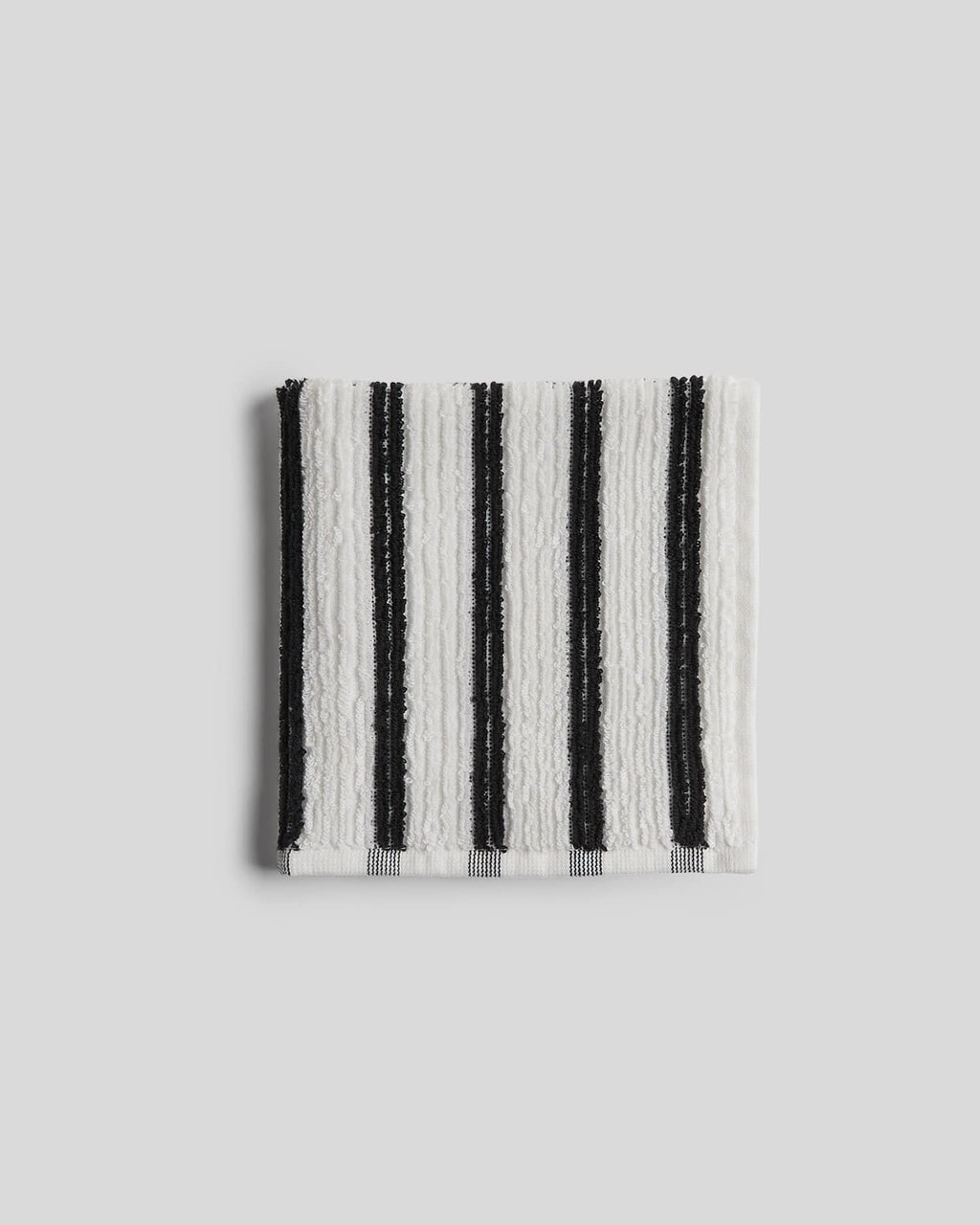 Organic Resort Stripe Towels - FINAL SALE (Plaster with Soft Black)