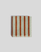 Organic Resort Stripe Towels (Sage with Russet)