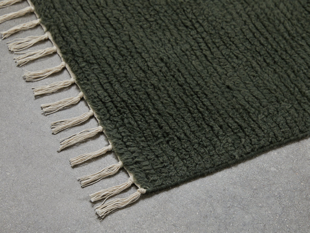 Rib Wool Rug (Evergreen)