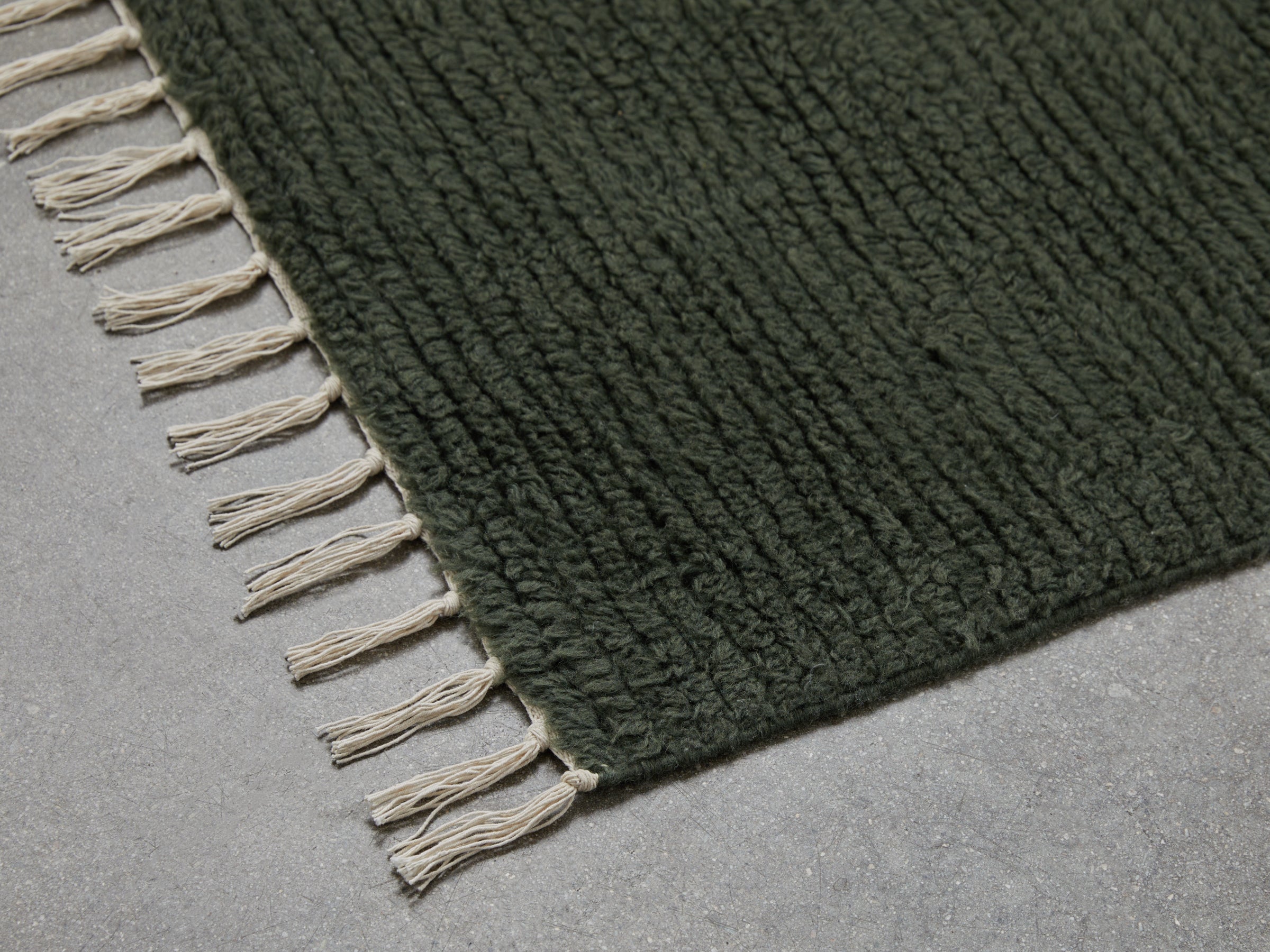 Rib Wool Rug (Evergreen)