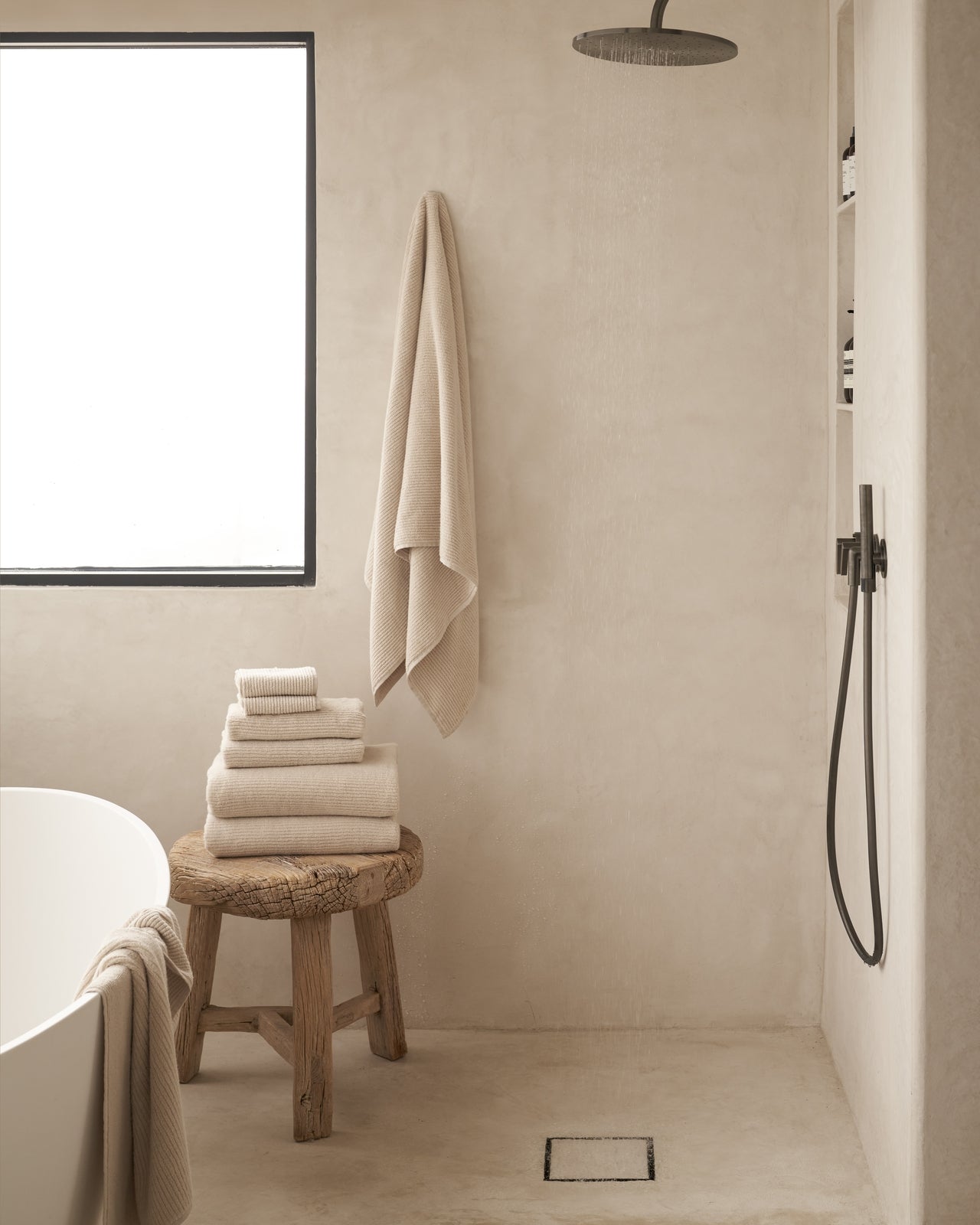 Soft Rib Towels (Bone)