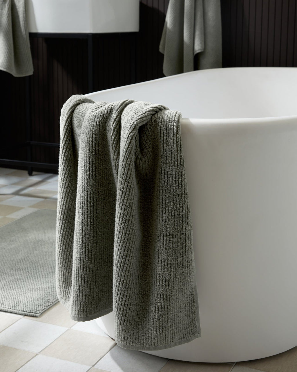 Soft Rib Towels (Moss)